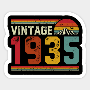 Vintage 1935 Birthday Gift Retro Style Sticker